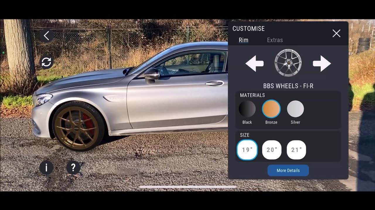 TunAR how to spawn and change rims at C63s AMG