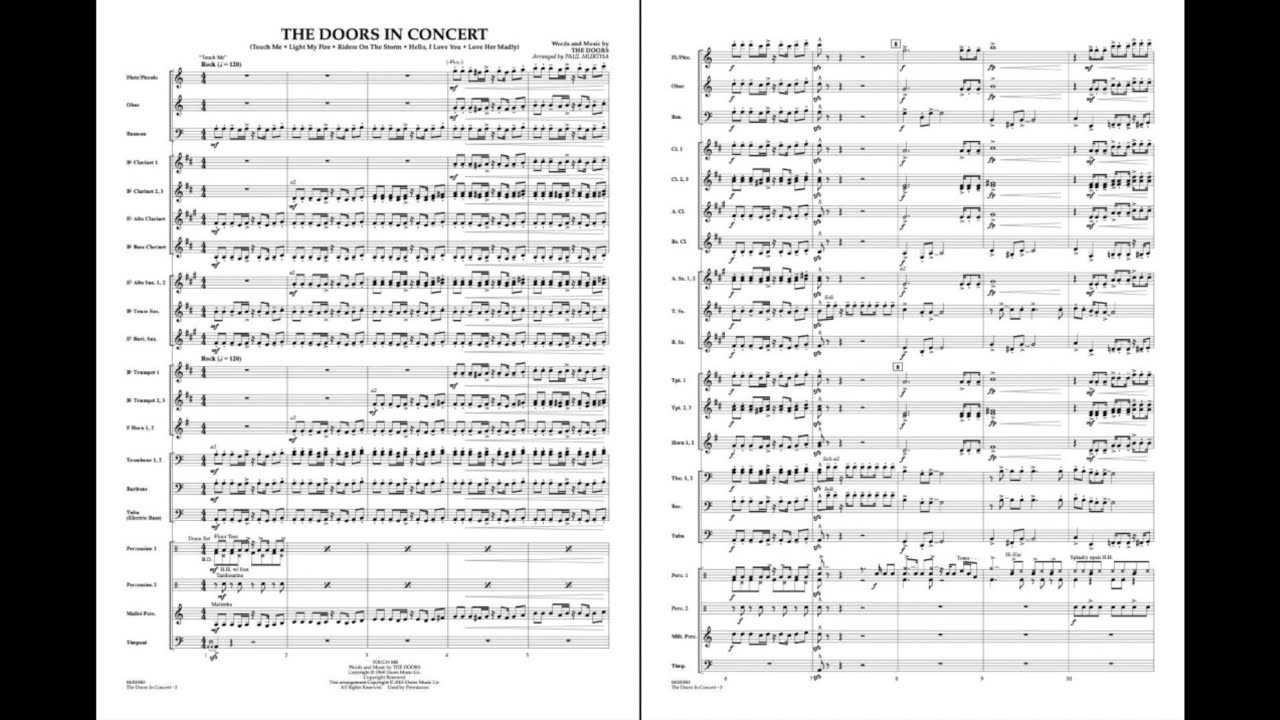 The Doors In Concert arranged by Paul Murtha