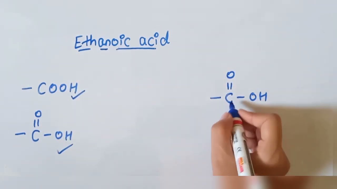 Draw the structure for Ethanoic acid
