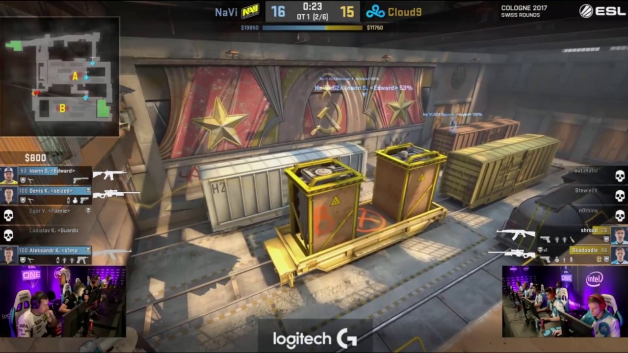 CS:GO - Skadoodle AWP ACE vs Natus Vincere @ ESL One Cologne 2017