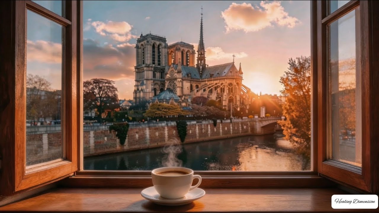 Peaceful Morning☀️Paris Window Coffee Jazz | Soft Piano for a Calm Start l 寧靜早晨☀️巴黎窗景咖啡爵士｜溫柔鋼琴開啟新一週