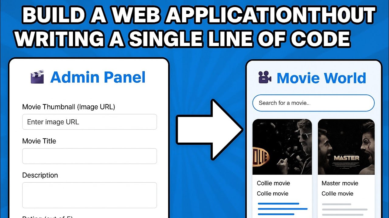 I Built a Full AI Movie App Without Writing a Single Line of Code! 💻 | Admin & User Demo
