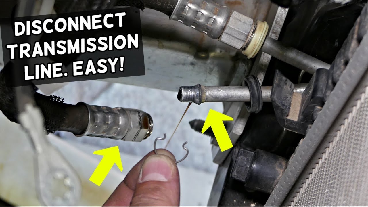 HOW TO DISCONNECT TRANSMISSION LINE ON DODGE, CHRYSLER, JEEP, FIAT