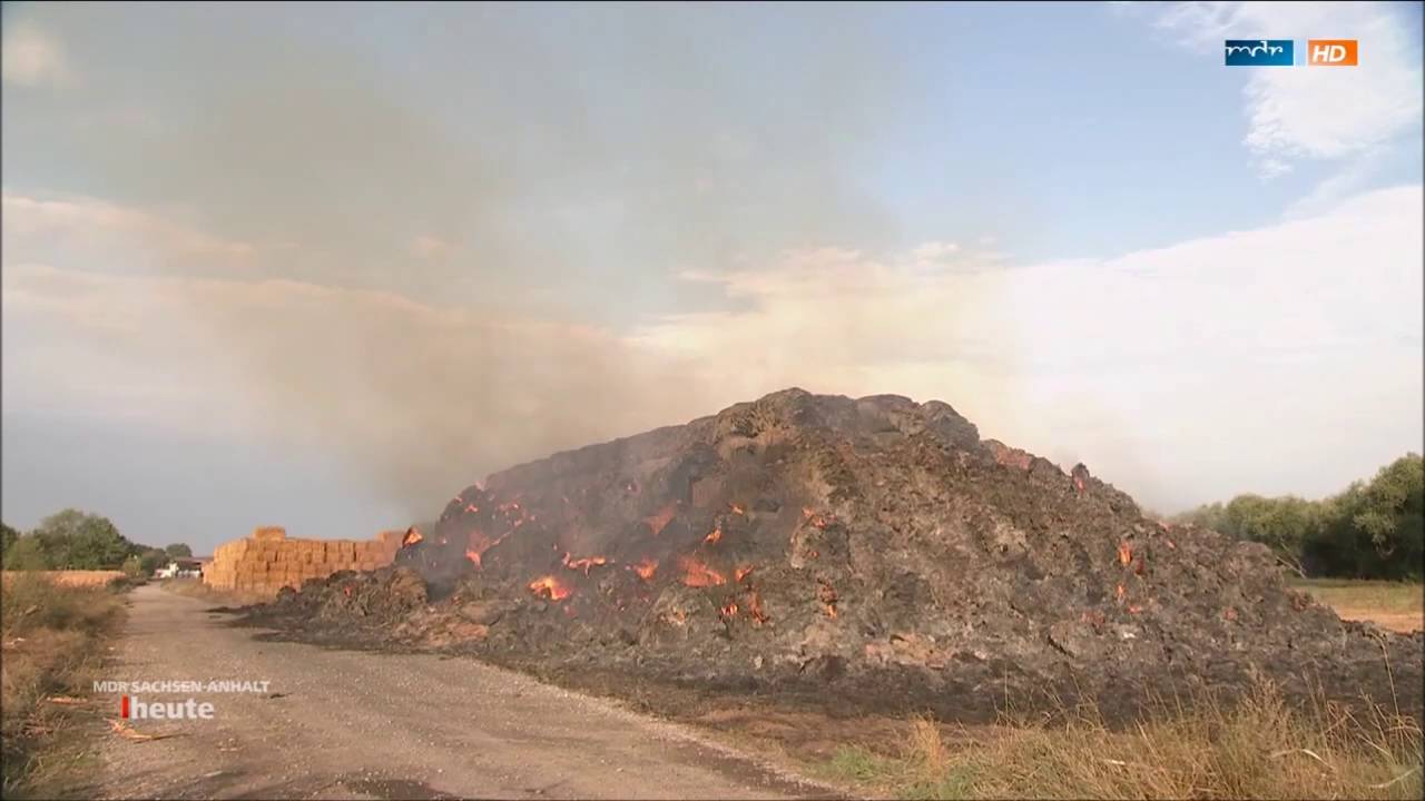 Brand Strohdiemen Obhausen
