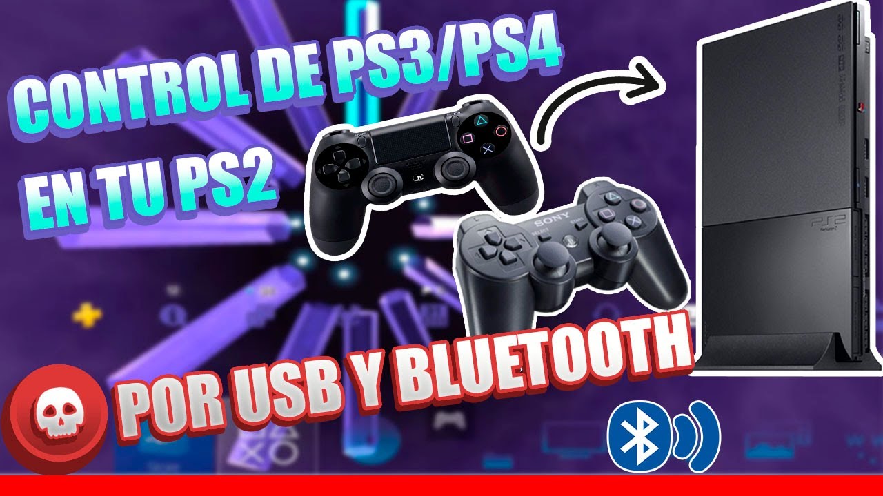 Cómo conectar tu control de PS3 o PS4 en PS2 por USB y Bluetooth