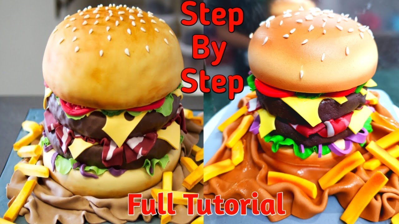 Burger Theme Birthday Cake | Burger Lovers Cake Ideas | Making Of A Burger Cake | Seller FactG