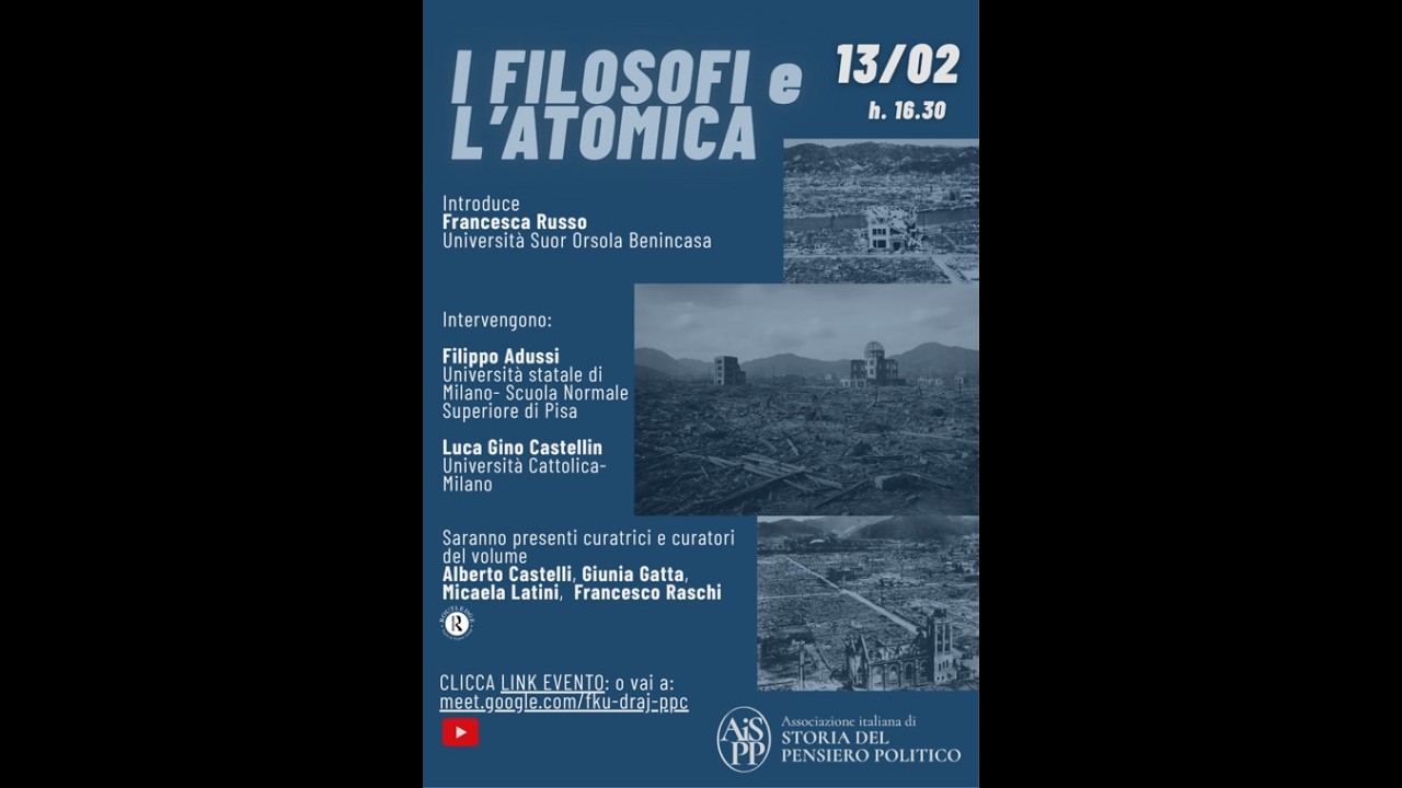 Il libro del mese n. 26 - A. Castelli et al., Four philosophers and the bomb - 13 febbraio 2026