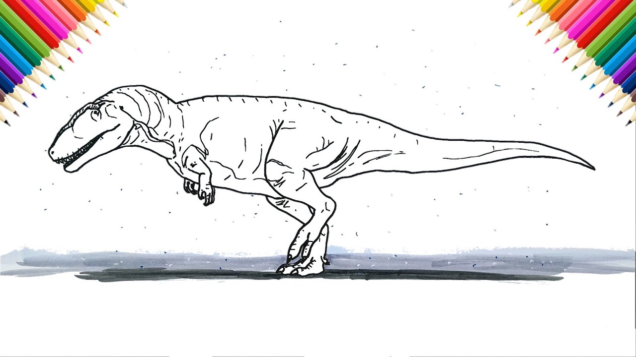 How to Draw Carcharodontosaurus | Drawing and Coloring
