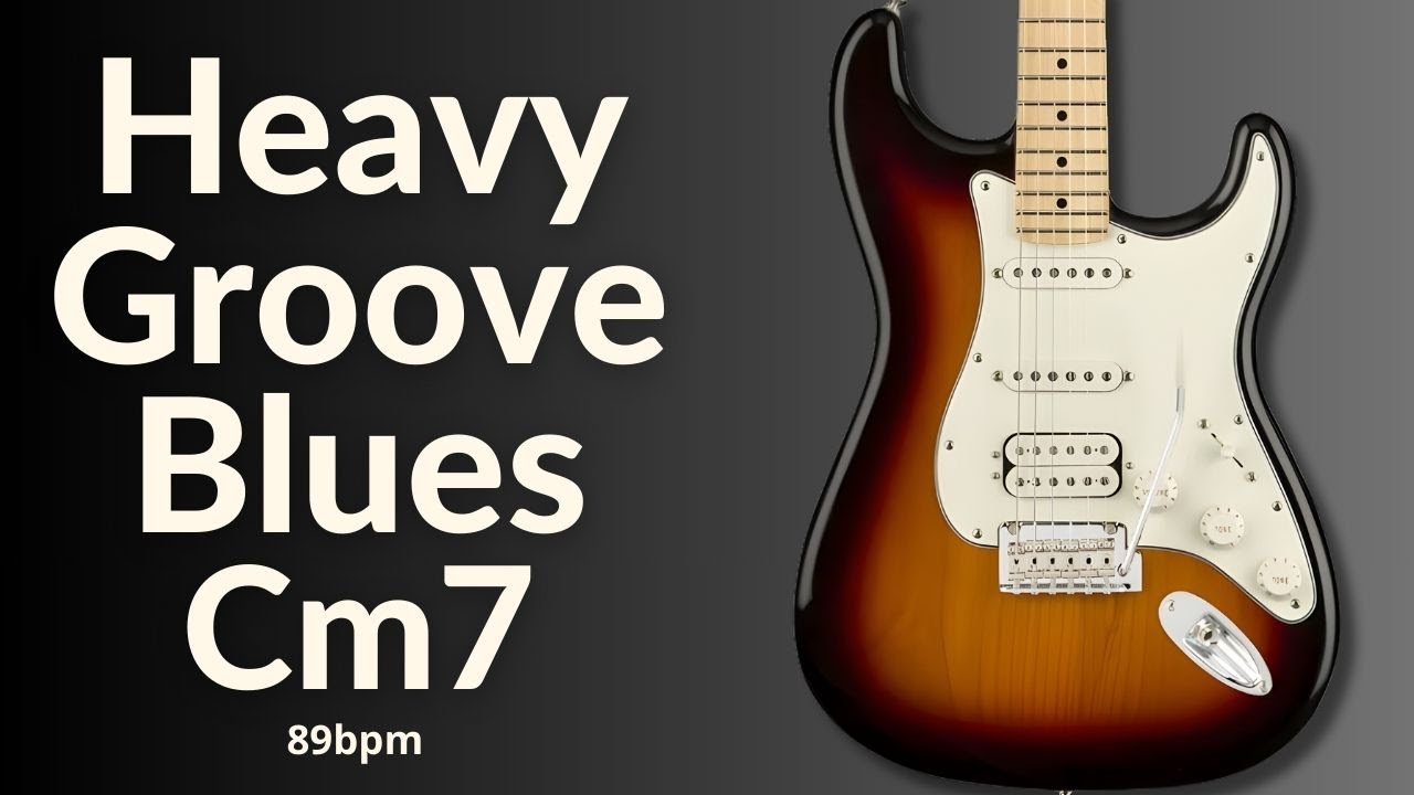 Heavy Groove Blues Guitar Backing Track in C Minor l BT 599