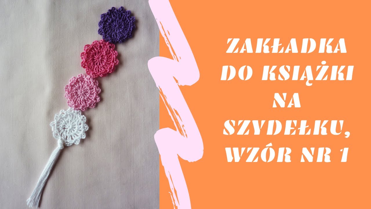 Zakładka do książek na szydełku wzór nr 1