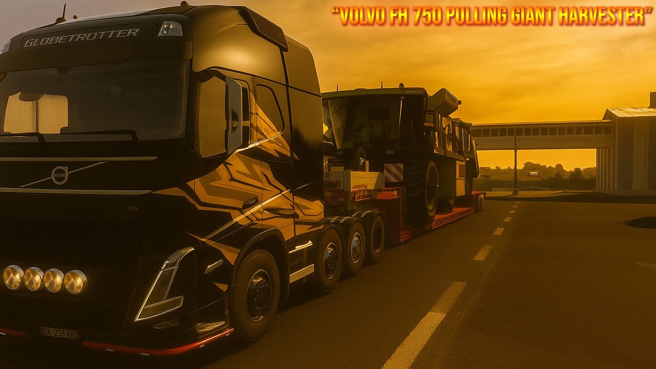 Euro Truck Simulator 2 | Volvo FH16 🚛 Cotton Harvester Delivery | Spain 🇪🇸 ➝ Denmark 🇩🇰