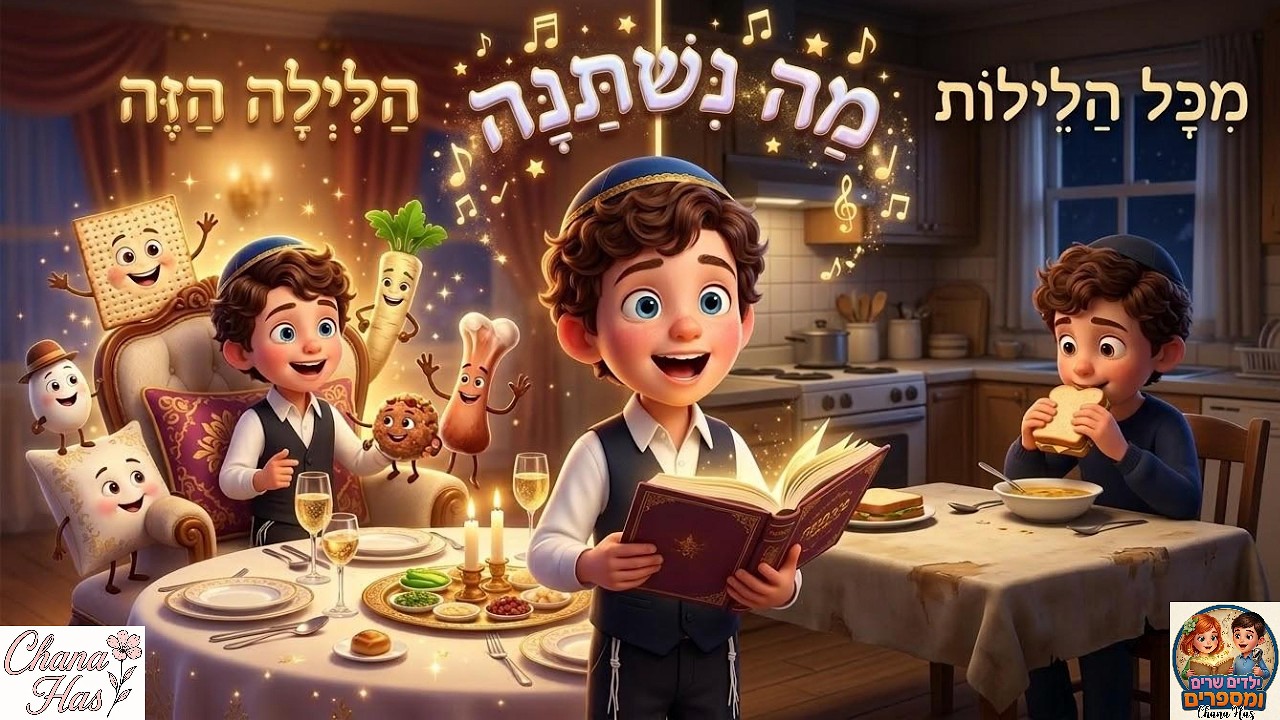 מה נשתנה הלילה הזה | שירי פסח לילדים  #פסחלילדים  #פסח #שיריפסח #מהנשתנה #passover #pesach