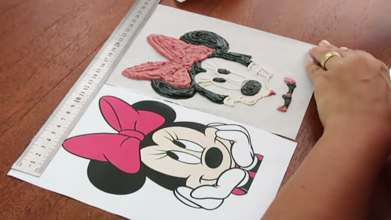 Pratica Transferencia de Desenhos em Buttercream