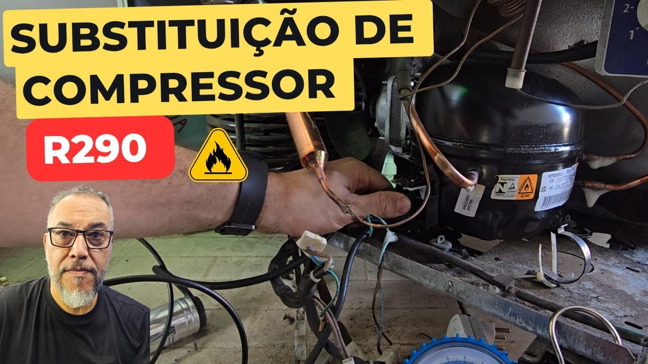 ❄️🔧Compressor R290 - Substituição passo a passo!
