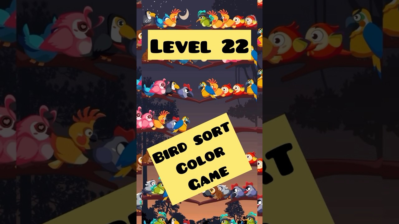 Bird Sort Color Game Level 22 #birdsgame #colormatchinggame #sortinggame #puzzlegame #viralgames