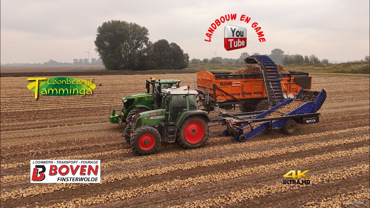 uien laden loonbedrijf boven /Tamminga Deuzere TransD25 oost Groningen farmers  #4k