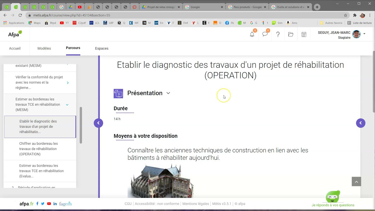 Pr&eacute;sentation s&eacute;ance diagnostic projet