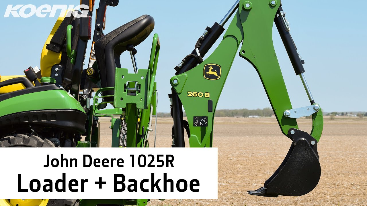 John Deere 1025R with 260B Backhoe | How to Detach and Connect