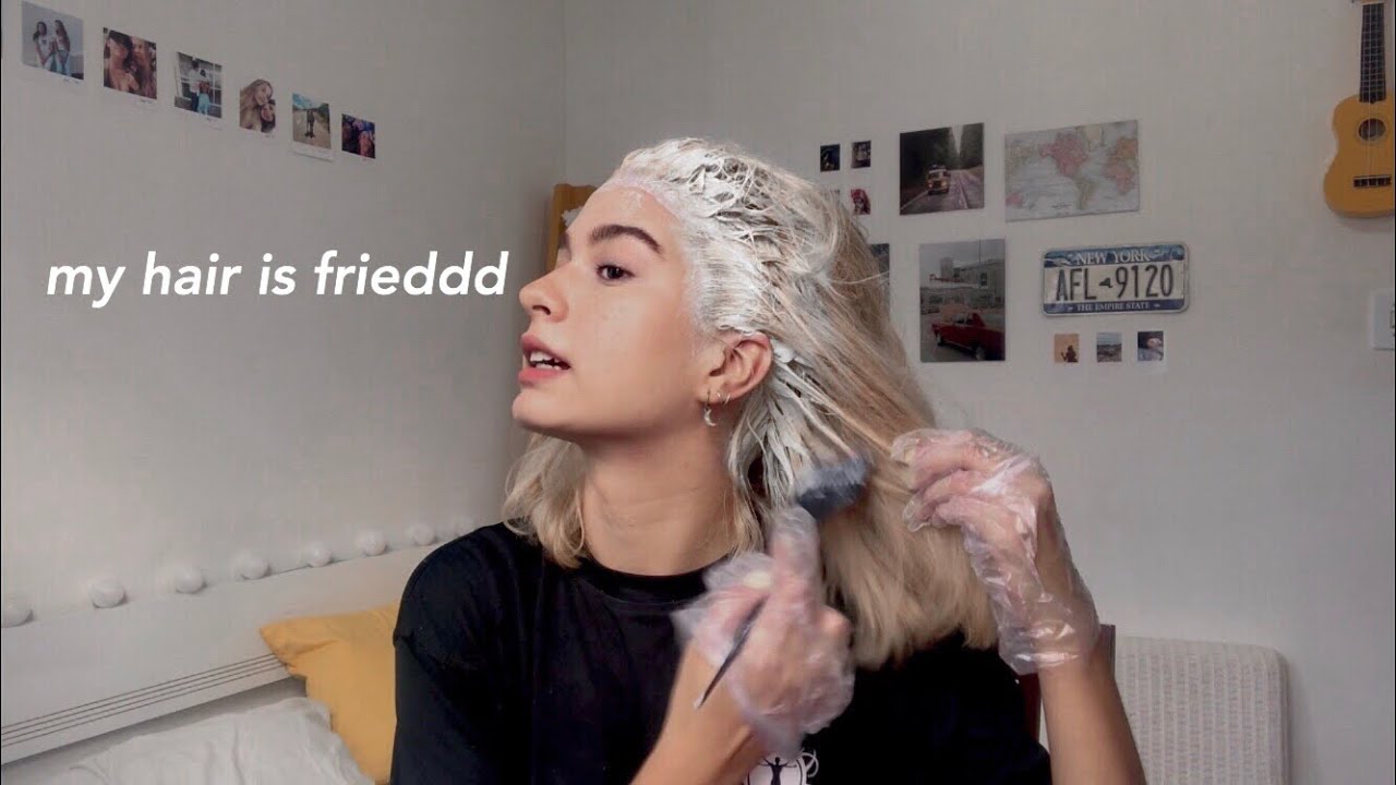 bleaching my hair again aka ruining it
