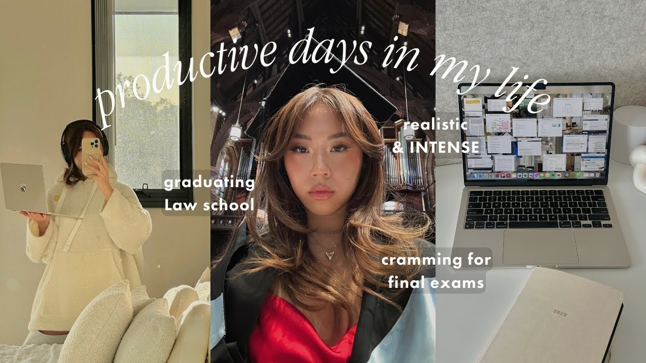 STUDY VLOG 📖 cramming for finals, finishing law school, productive days, study tips & notion tour