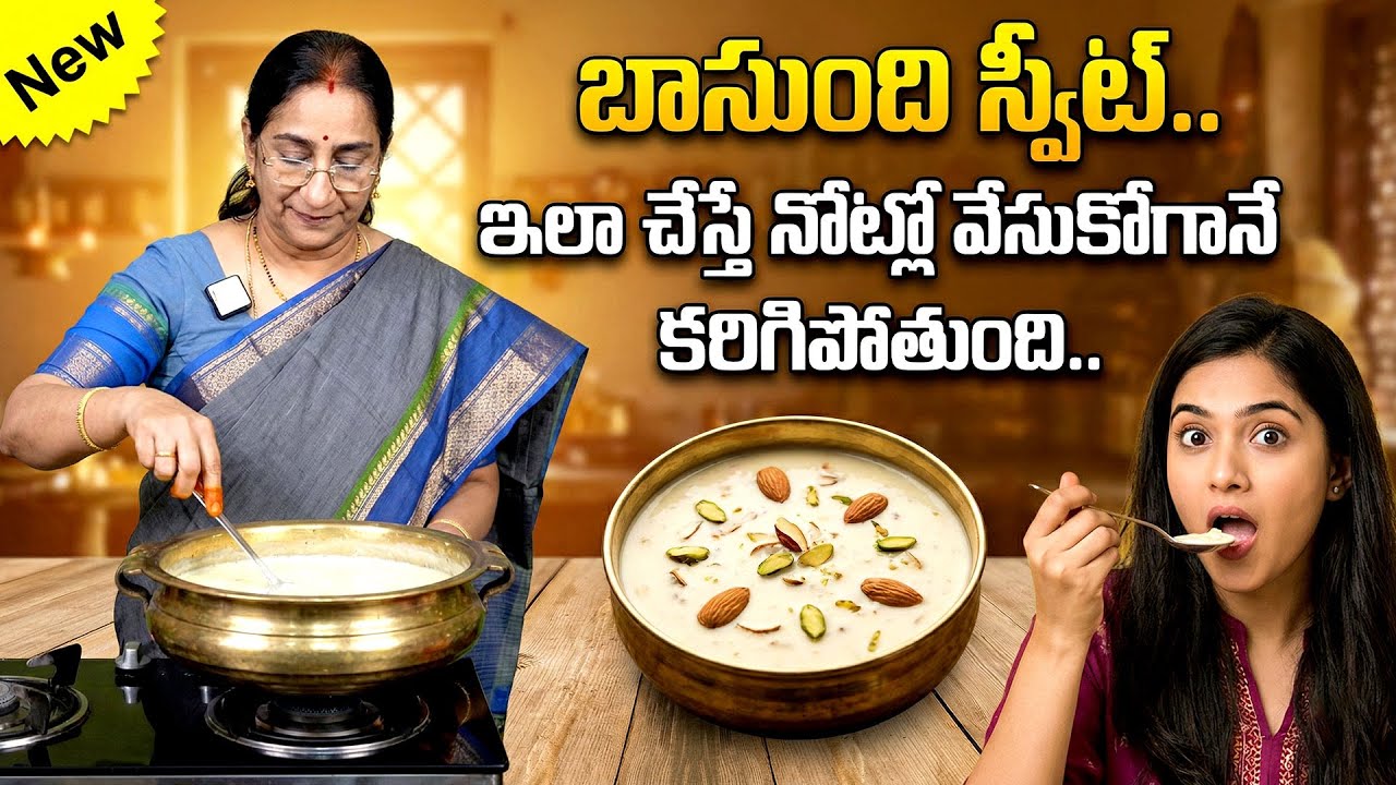 Ramaa Raavi Special | Tasty & Healthy Basundi Sweet | Homemade Dessert | Easy Basundi at Home