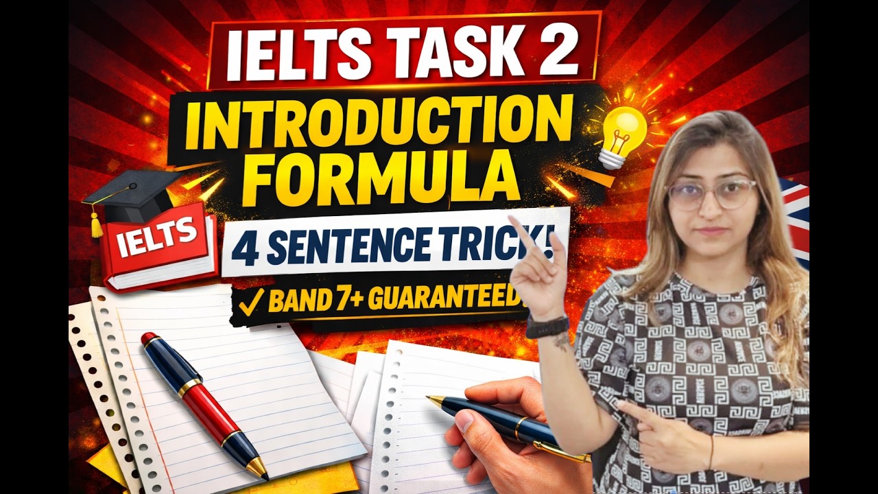 UNIVERSAL IELTS Task 2 Introduction Formula (4 Sentences) | Band 7+ Guaranteed Structure 🚀