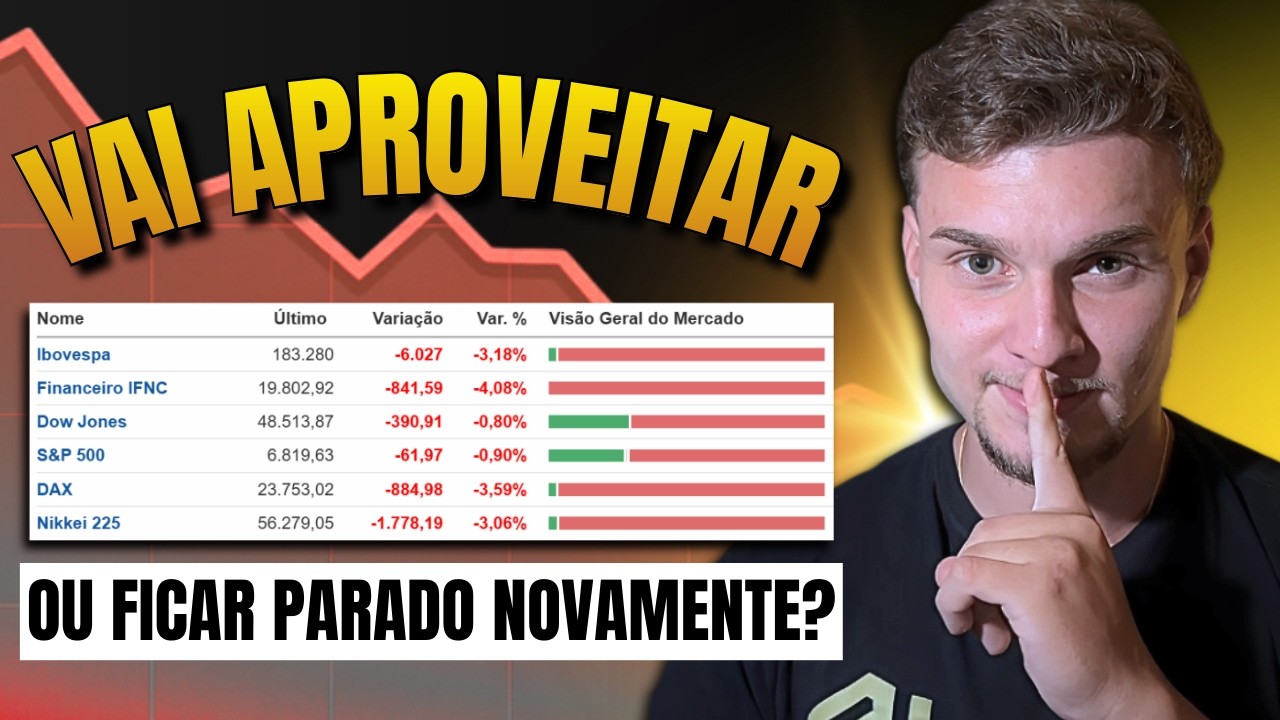 A BOLSA DERRETEU E EU FUI ÀS COMPRAS! (A oportunidade apareceu)