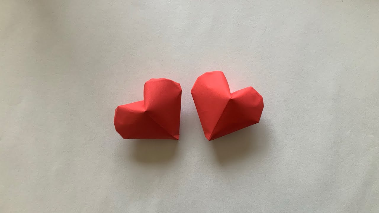 Origami 3D Heart 怎麼折一顆立體的的心 How to make a 3D heart