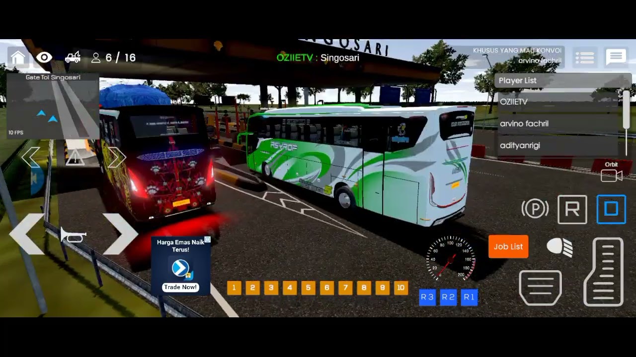 Aku lagi main game bus simulator x multiplayer terus aku nyobain yang multiplayer beneran 