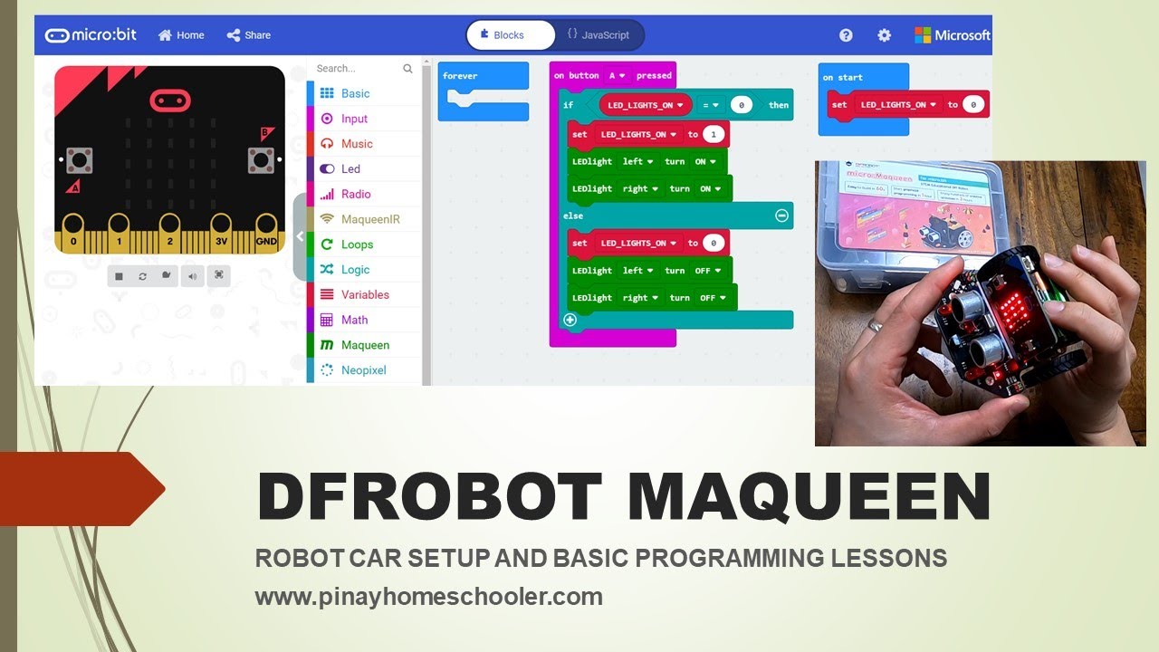 Programming Lessons for Kids Using BBC Microbit Based Robot Car