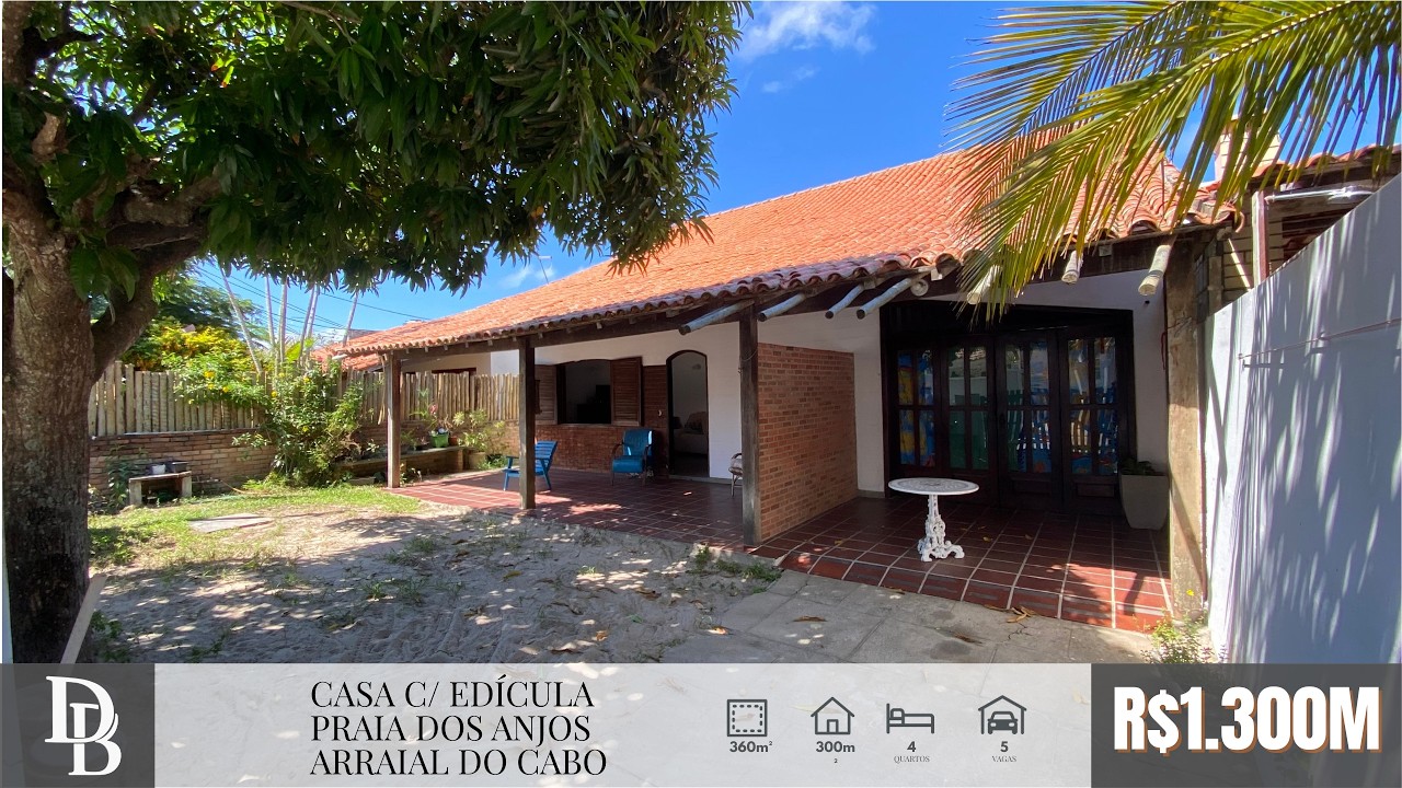 CASA ACONCHEGANTE NA PRAIA DOS ANJOS EM ARRAIAL DO CABO/RJ