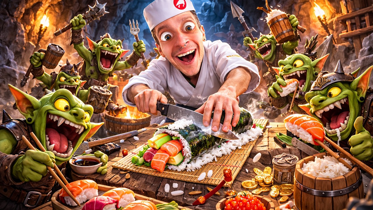 Divento SUSHI-MAN per un ORDA di GOBLIN !!