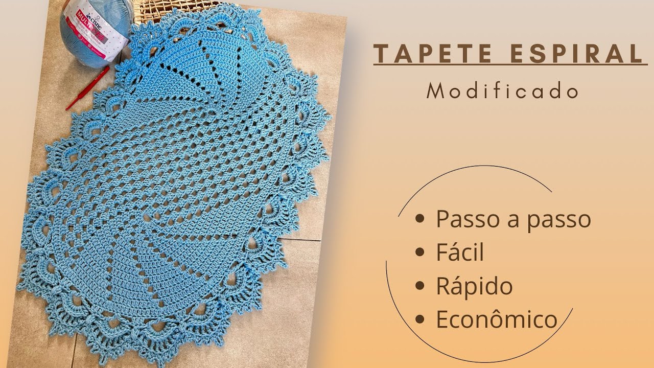 TAPETE ESPIRAL MODIFICADO/Simples, fácil, rápido e econômico por #mirianlima