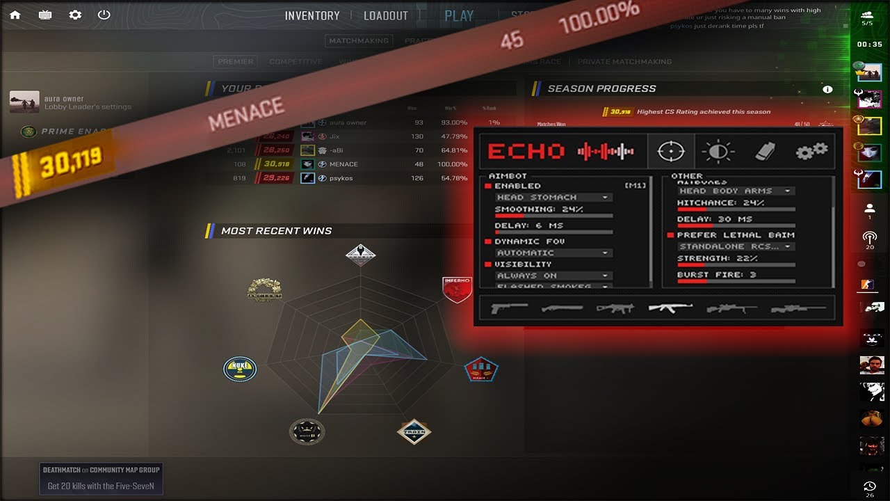 CS2 30K ELO 100% WR PREMIER GAMING ft. ECHO