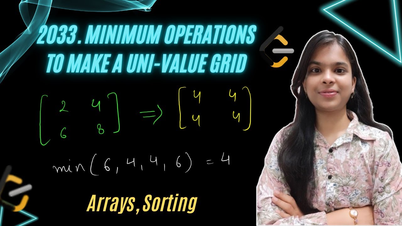 2033. Minimum Operations to Make a Uni-Value Grid | Sorting | Arrays | Leetcode