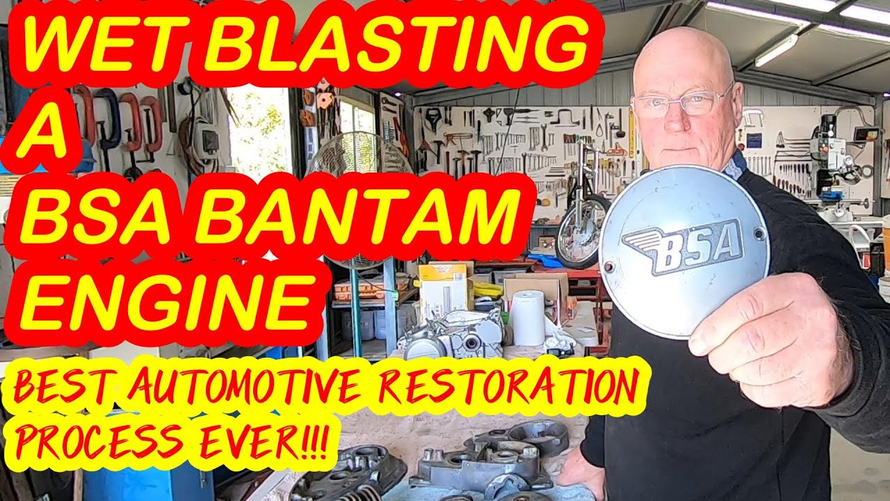 Best Auto Restoration Process Ever! Hydroblasting a BSA Bantam Engine. Parts look better than new.
