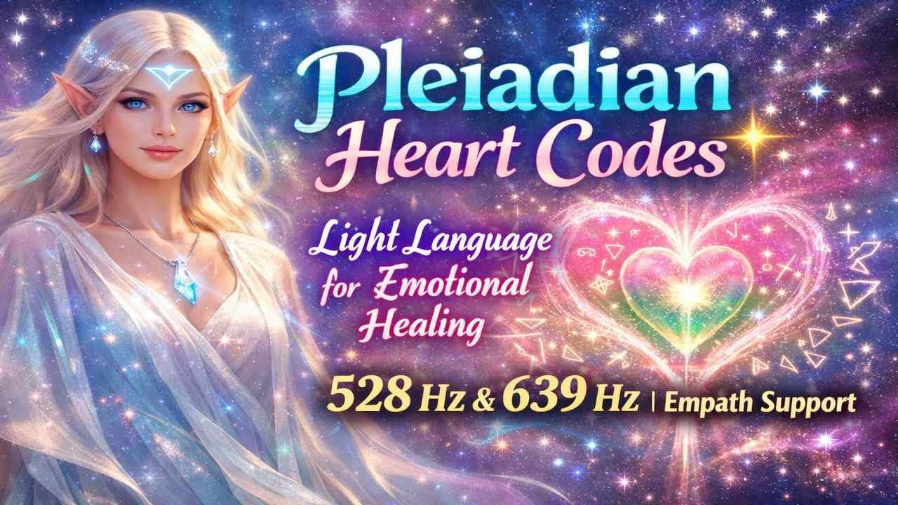 Pleiadian Heart Codes ✨ Light Language for Emotional Healing | 528 Hz & 639 Hz | Empath Support