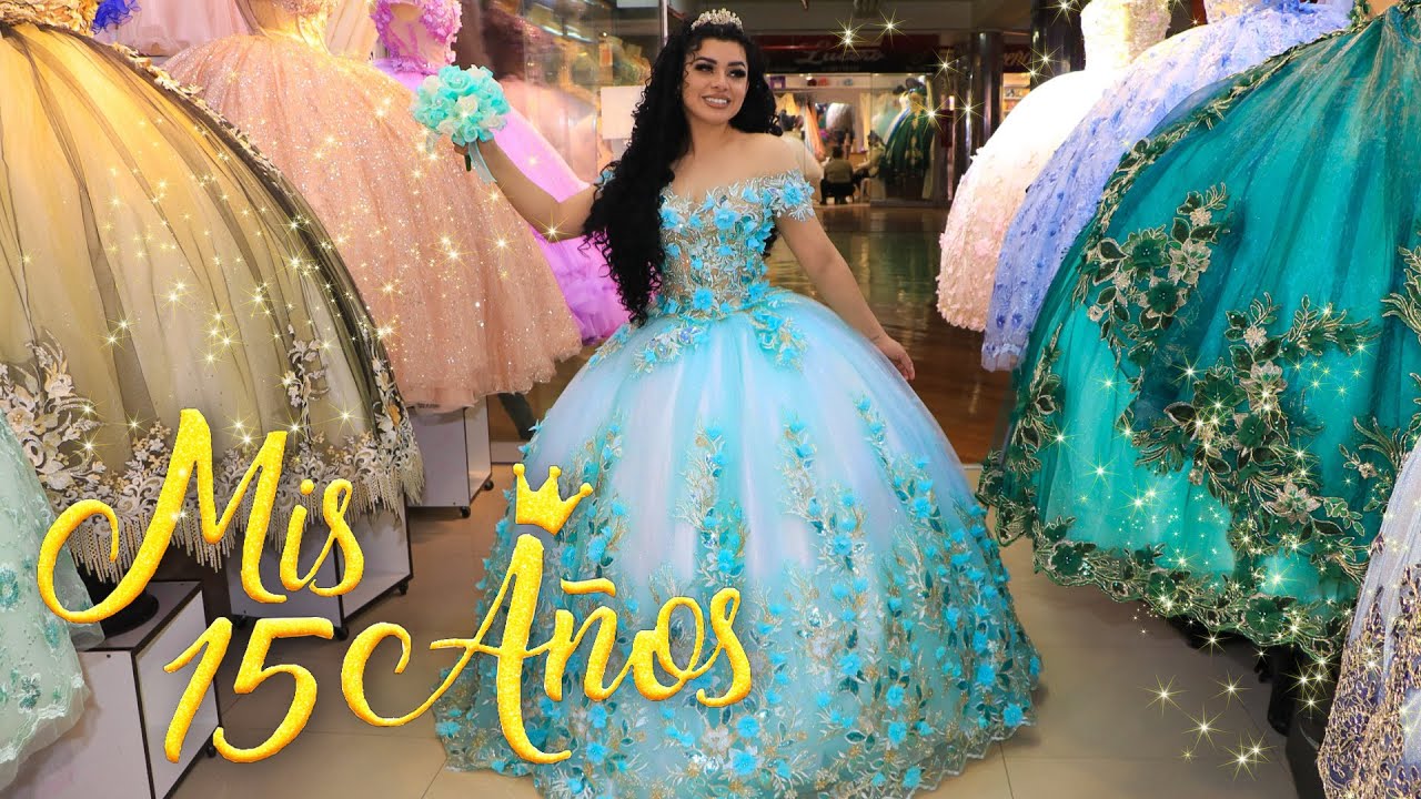 MIS 15 AÑOS!!! 💙 Voy a celebrar mi fiesta/ PROBÁNDOME MUCHOS VESTIDOS LINDOS....