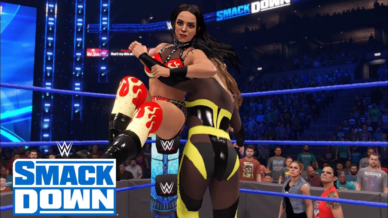WWE 2K22 SMACKDOWN NATALYA VS DEONNA PURRAZZO (W/CHELSEA GREEN) (RONDA & SHAYNA AT RINGSIDE)