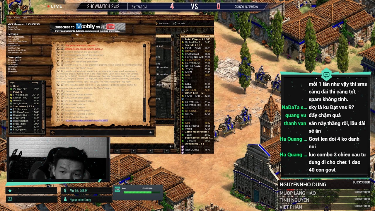 🔴 AOE2 SHOWMATCH! | ACCM/BacT vs SongSong/Badboy | BO5