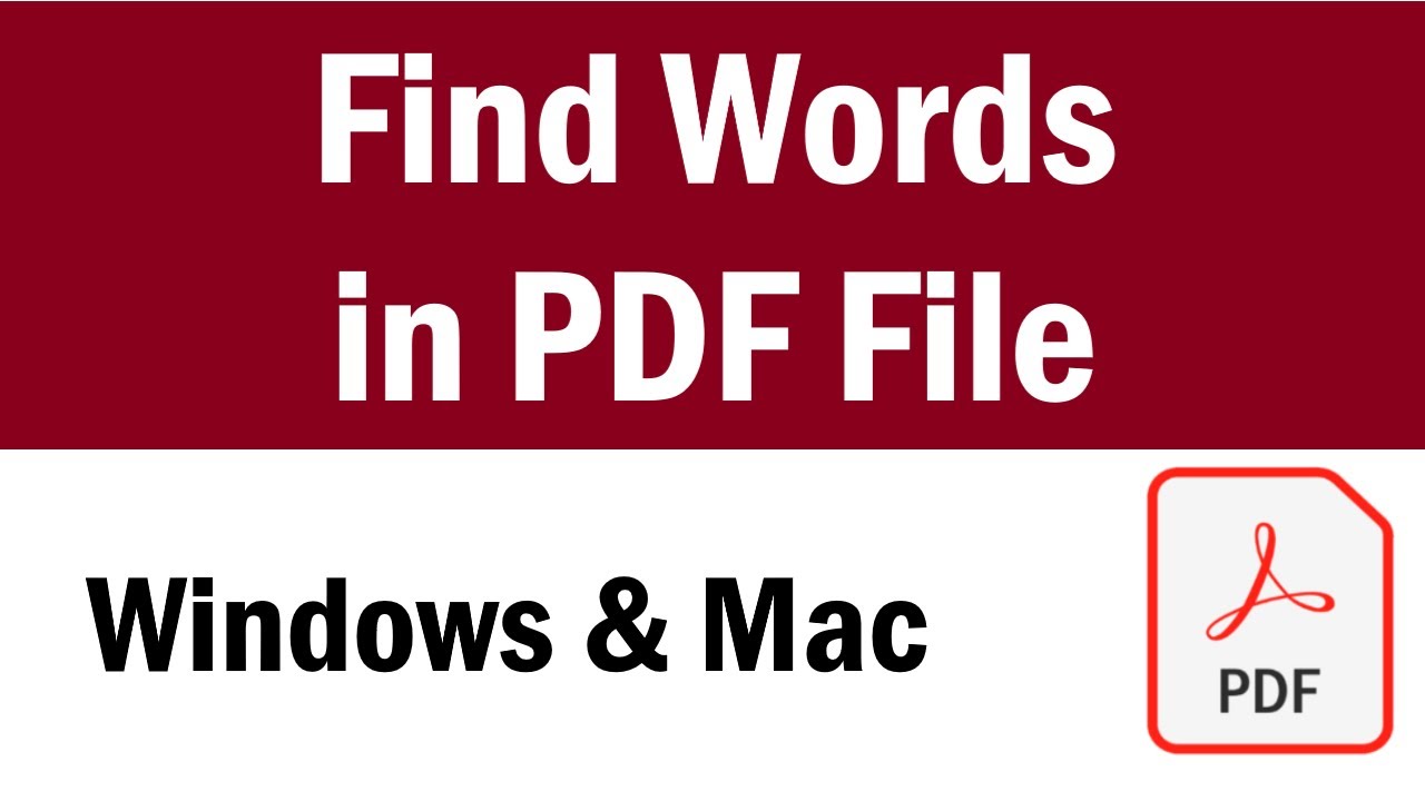 How To Search for Words in a PDF Document | How to Find a Word in a PDF | How To Search text in PDF