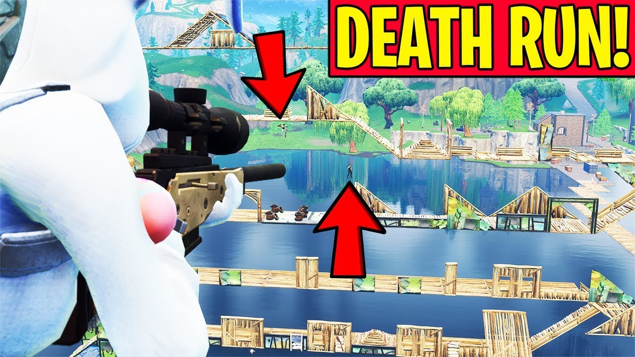 IMPOSSIBLE SNIPER DEATH RUN!! (*NEW* GAME MODE IN PLAYGROUNDS FORTNITE BATTLE ROYALE)