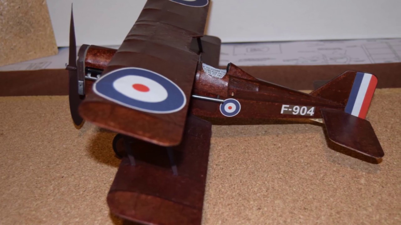 Balsawood model SE5A test flight