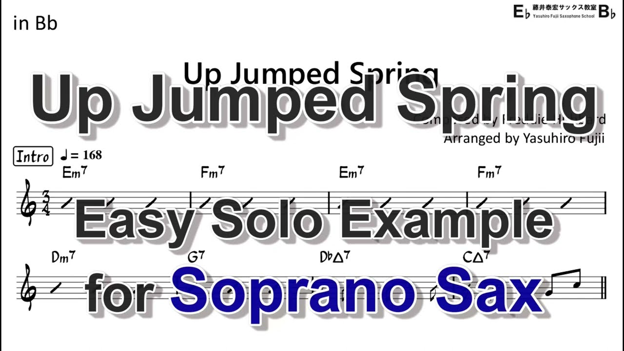 Up Jumped Spring - Easy Solo Example for Soprano Sax (Tenor Sax)