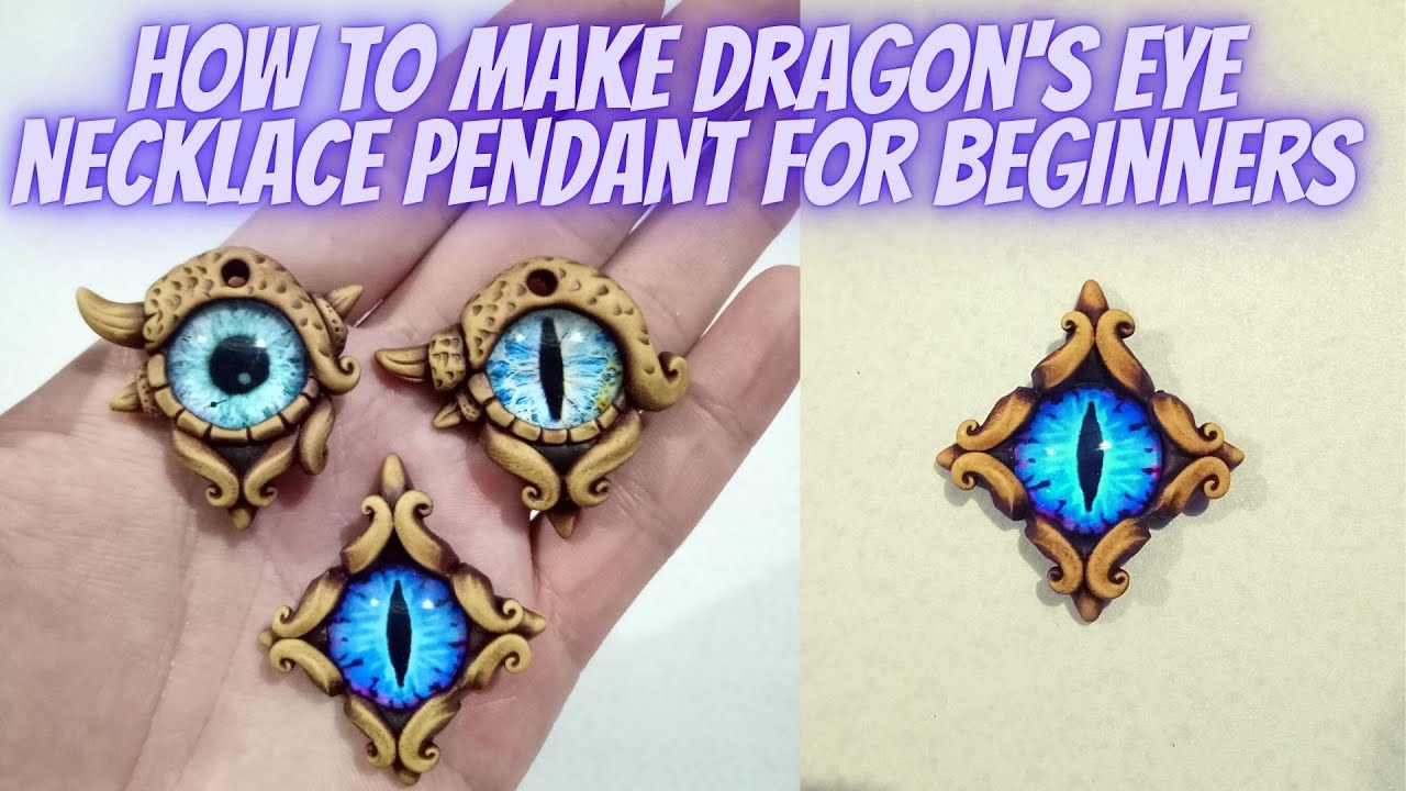 EASY WAY TO MAKE A DRAGON'S EYE / CAT'S EYE NECKLACE PENDANT FOR BEGINNERS