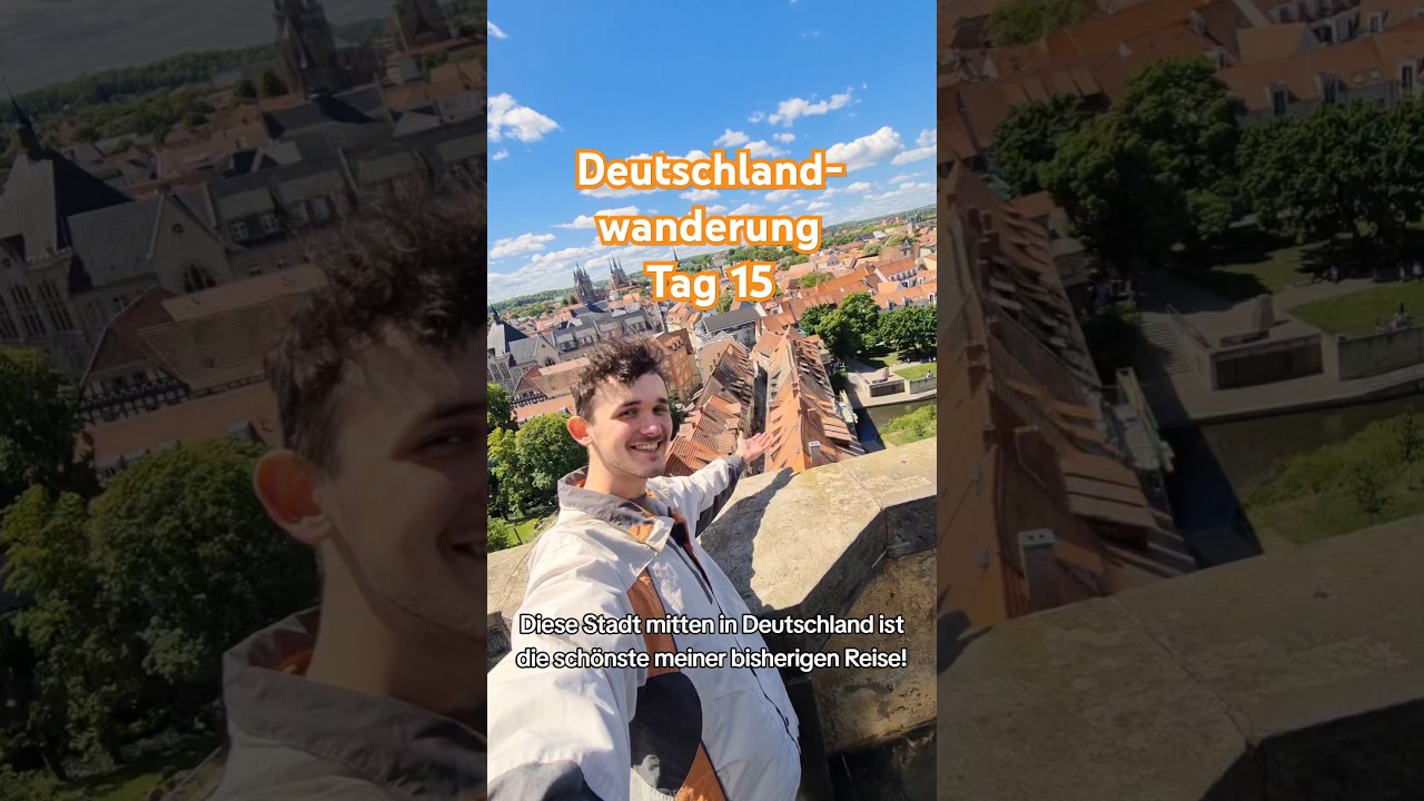 Das ist die bisher sch&ouml;nste Stadt! ❤️ #deutschlandreise #deutschlandwanderung #erfurt #th&uuml;ringen