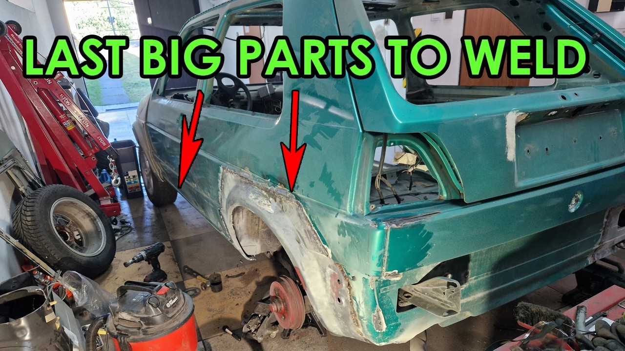 Finishing welding process on Golf MK2 GTD