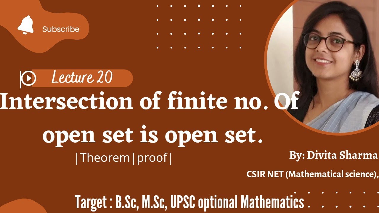 Intersection of finite no of open set is open |In Metric Space | B. Sc 3rd year| UPSC optional|L20