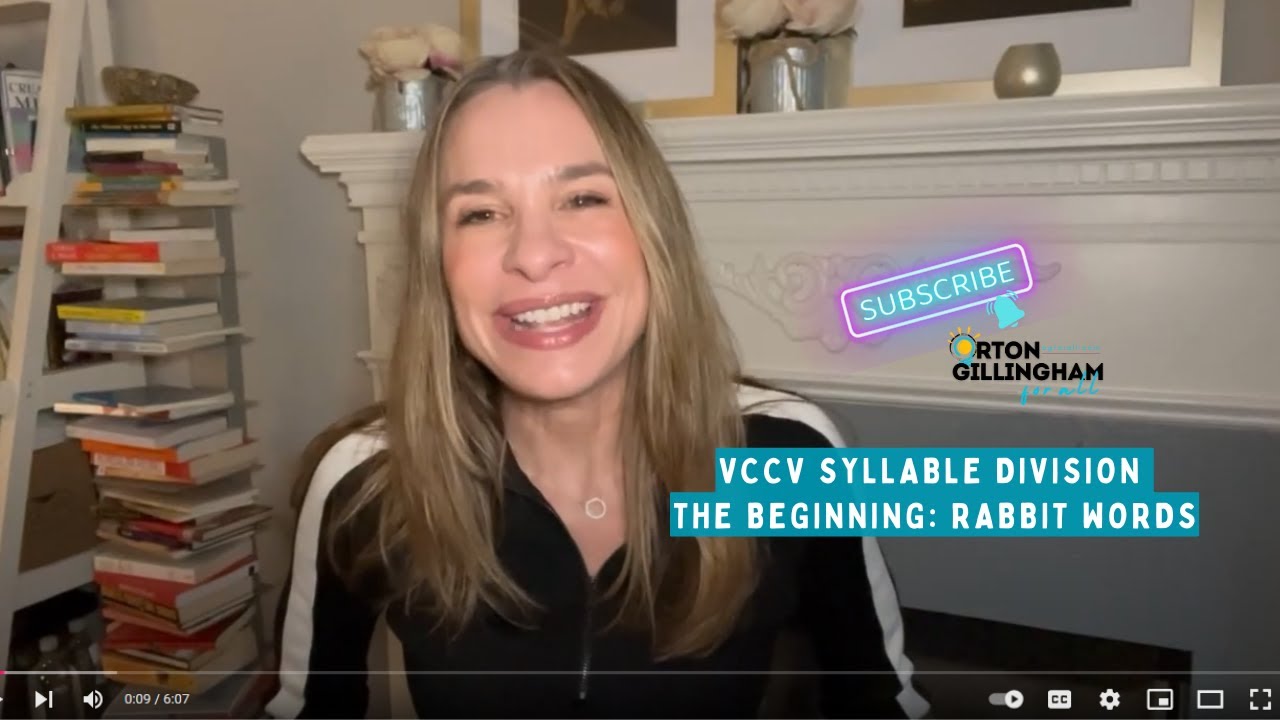 How to Teach Long Words, OG Strategies for Syllable Division: Rabbit Words