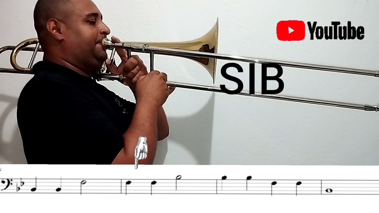 Exercício Básico para embocadura 01 #trombone #partitura